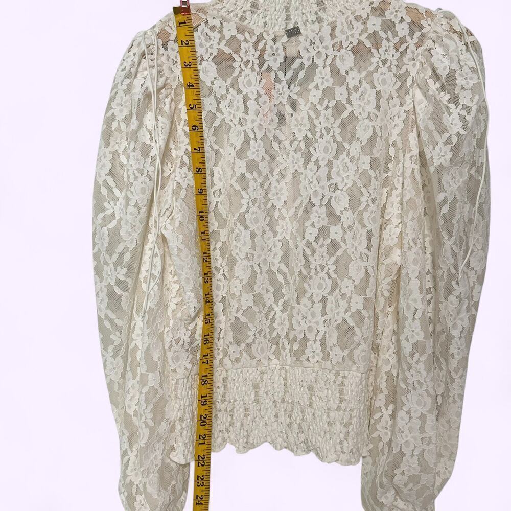 NWTs For Love and Lemons Victoria Secret Violeta White Lace Top (L) - Picture 8 of 16